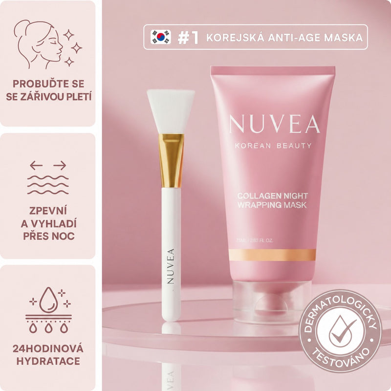 Kolagenová noční maska Nuvea se štětečkem